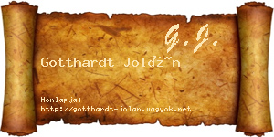 Gotthardt Jolán névjegykártya