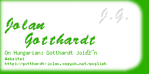 jolan gotthardt business card